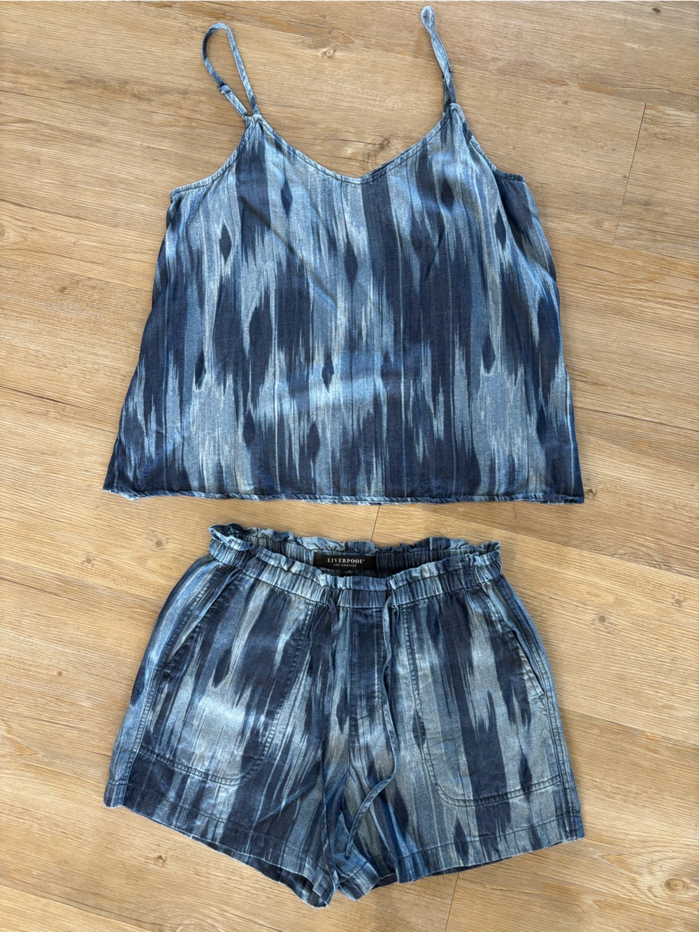 Liverpool Blue Tie-Dye Two-Piece Lounge Set